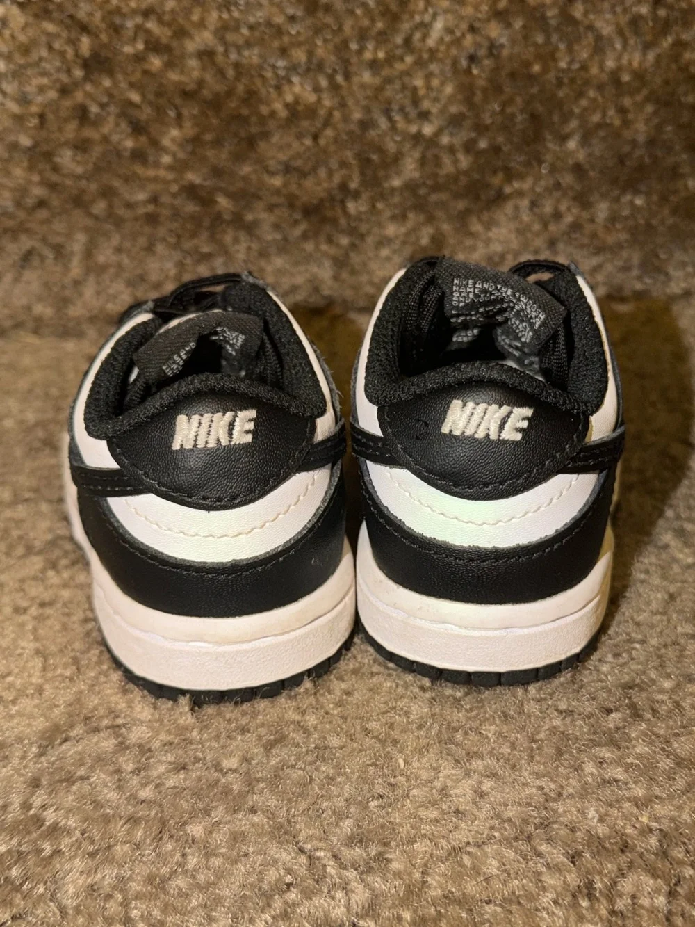 Nike Black and White Toddler Low-top Dunks (4C)